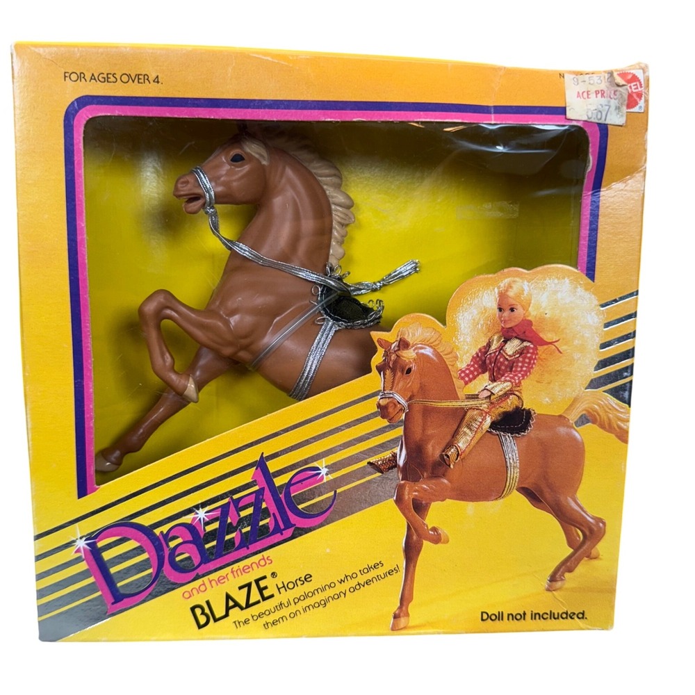 NIB VTG Dazzle and Her Friends BLAZE Horse Toy Palomino 1981 Mattel No 5325